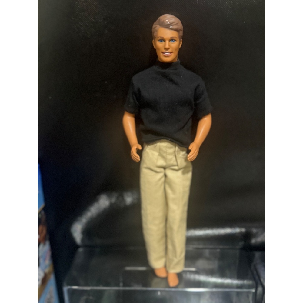 Mattel 1989 Ken Doll Black Turtleneck Khaki Pants Malaysia